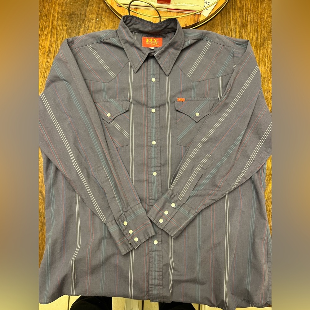 Vintage ELY Cattleman Pearl Snap western button down shirt